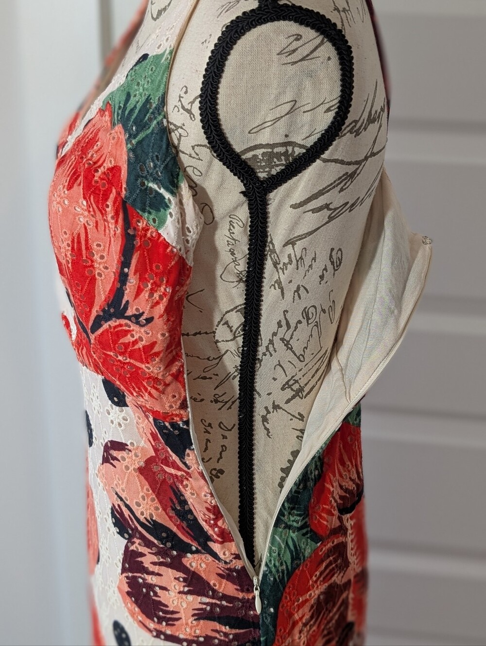 Farm Rio Anthropologie Coral Floral Spaghetti-Strap Maxi Dress Size 2 - Picture 6 of 13